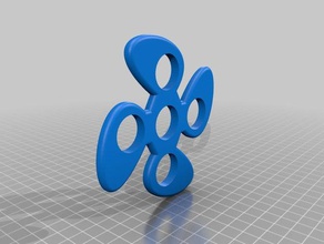 blob scizzor spinner 3d printer accessories fidget hand toy 3d print model - Mito3D