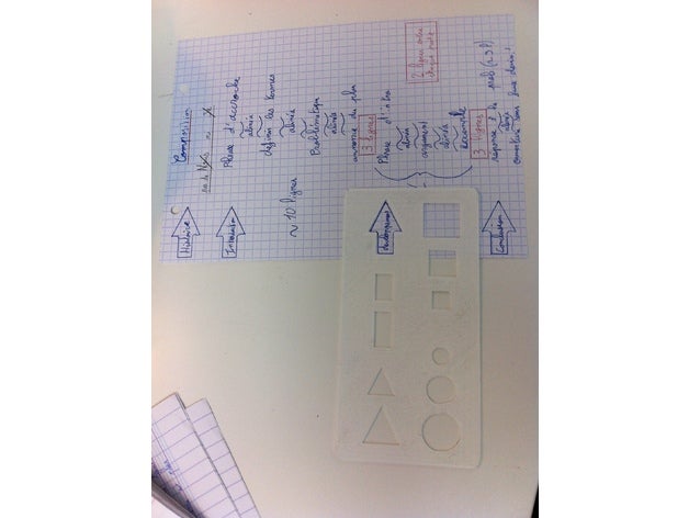 letra de la guía normographe aprendizaje cole educación geografía historia matemáticas scool tipps 3D print model - Mito3D