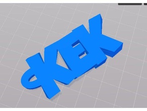 kek iamburny v2 di testo - nome keyfob portachiavi i su misura 3d print model - Mito3D
