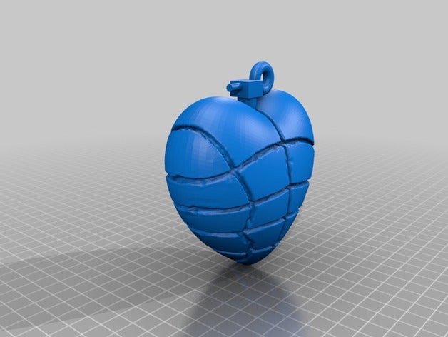 heart grenade art green day grenade heart 3D print model - Mito3D