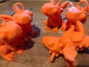 cute dragon remix toy & game accessories key fob 3d print model - Mito3D