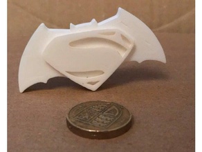 superbat spinner 3d printing batman vs superman fidget hand 3d print model - Mito3D