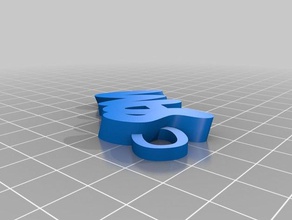 sam iamburny v2 di testo - nome keyfob portachiavi i su misura 3d print model - Mito3D