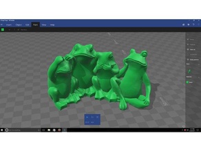 4 frogs sculptures 3d print model - Mito3D