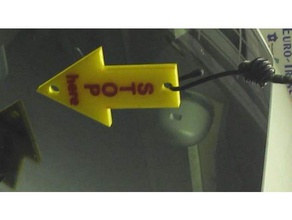 arrow hanging down garage exact parking - pfeil f r die als parkmarkierung automotive meter 3d print model - Mito3D