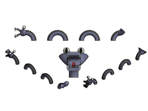 mr barrido de los alienígenas la serpiente monstruo extranjero decoración monster juguete 3d print model - Mito3D