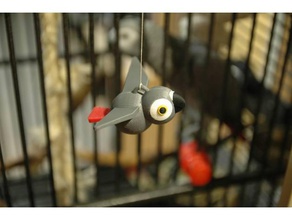pappagallo africano grigio giochi e giocattoli african grey parrot 3d print model - Mito3D