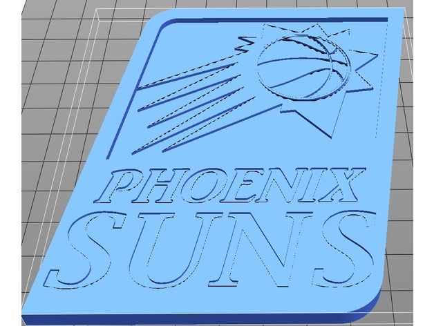 phoenix suns logo basketball nba 3D print model - Mito3D