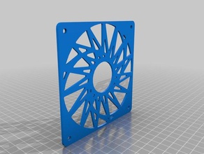 easy 2 print 120mm hollow spiral sun fan guard pc tools 3d print model - Mito3D