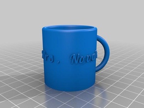 meine angepasste parametrische Becher label - veränderbare Schriftarten Küche und Esszimmer kundengebundene 3d print model - Mito3D