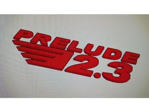 haggard garage honda 23 badge 3d printing prelude 3d print model - Mito3D