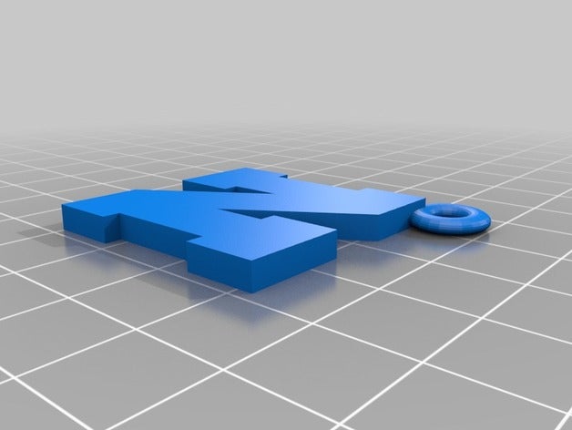 nebraska n portachiavi logo i 3D print model - Mito3D