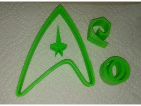 starfleet-Ausstechformen Befehl science engineering Küche und Esszimmer 3d print model - Mito3D