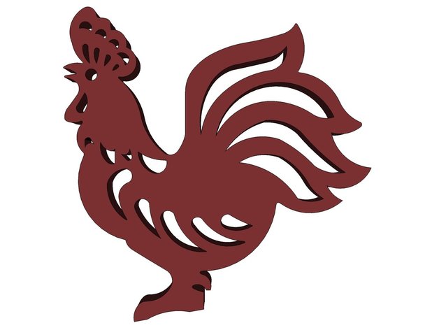 rooster animals chick chicken wslab 3D print model - Mito3D