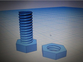 bolt nut parts 3d print model - Mito3D