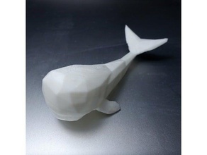 low poly whale animals 3d print model - Mito3D