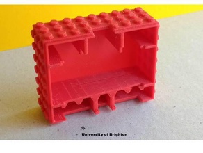 microbit + lego caja de la batería 3d print model - Mito3D
