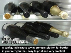 bottle rack use refrigerators household beer bottles container containers dining drink drinking eay print entertaining festive fridge gift holder holiday home house kitchen organisation organization practical present refrigerator season simple solution storage wine 3d print model - Mito3D