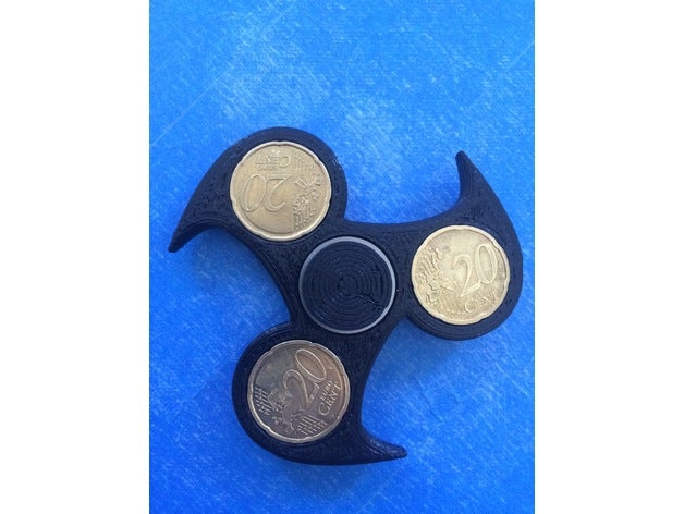 céntimo de euro fidget juegos y juguetes 20cent ciento el handspinner spinner 3D print model - Mito3D