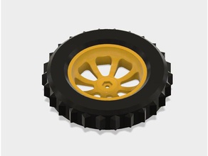 rc wheels tires 1 10 4wd r c vehicles 1-10 scale car 3d print model - Mito3D