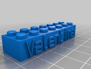 lego valentina Bau-Spielzeug kundengebundene 3d print model - Mito3D