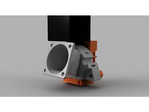 40mm front fan adaper mount duct - prusa i3 mk2 3d printer parts 3d print model - Mito3D