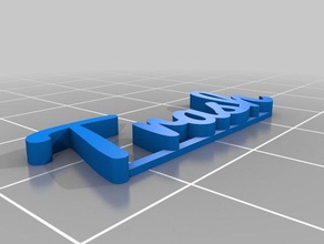my trash customized 3d name plate sculptures 3d print model - Mito3D