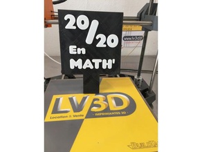 lv3d - panneau 20 en mathématiques les signes et logos 3d print model - Mito3D