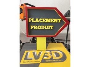 lv3d - panneau de placement produit les signes et logos 3d print model - Mito3D