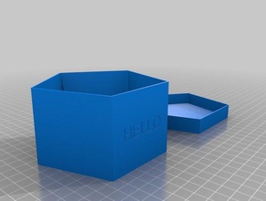 polygonal box organization customized 3d print model - Mito3D
