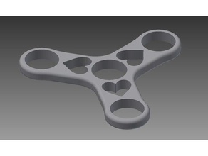 coração fidget gadgets giratório brinquedo 3d print model - Mito3D