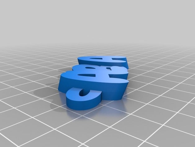 mon personnalisés iamburny de la v2 texte - nom porte-clés télécommande personnalisé 3D print model - Mito3D