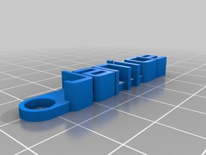 janice keychanmy customized message Schlüsselanhänger - Organisation kundengebundene 3d print model - Mito3D