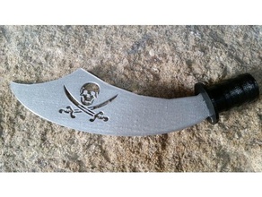 pirata faca - couteau brinquedo & acessórios para jogos deguisement disfarce piratas 3d print model - Mito3D