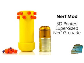 nerf 12-dart super granata utilizza co2 greengas giochi e giocattoli airsoft i nerfgun munizioni blaster dart pistola arma 3d print model - Mito3D