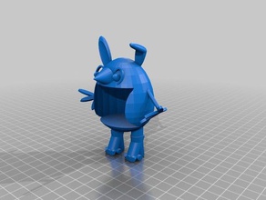 conejito de pollo monstruo tazón La impresión en 3d 3d print model - Mito3D