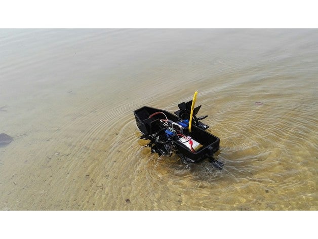paddlewheel rc boat r c vehicles paddleboat paddle riverboat servo 3D print model - Mito3D