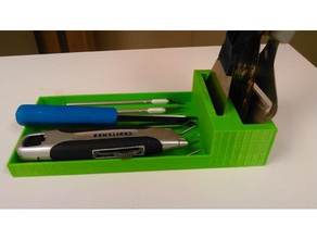 cuchillo de la bandeja herramienta los contenedores contenedor titular soporte cuchilla herramientas 3d print model - Mito3D