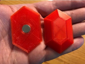 zelda Rupie magnet remixed 10mm Magneten Requisiten 3d print model - Mito3D