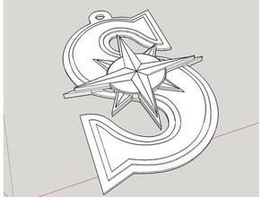 mariners, s-logo Schlüsselanhänger 3d print model - Mito3D