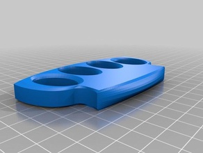 plass knuckles interactive art brass knuckle duster 3d print model - Mito3D