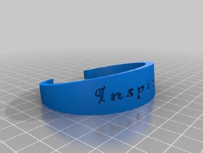 meu personalizados bracelete inspirit pulseiras personalizado 3d print model - Mito3D