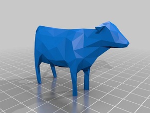 low poly cow animals 3d print model - Mito3D