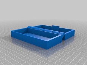 büyük kutu, kalem kutusu menteşeli kaplar kutuları 3d print model - Mito3D
