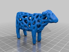 de voronoi la vache animaux 3d print model - Mito3D