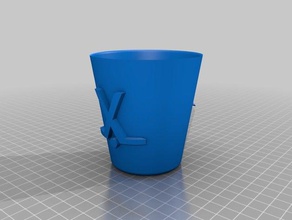 copa do nome de varas hockey cozinha e sala jantar taça bebida dylan o hóquei disco stick a puck 3d print model - Mito3D
