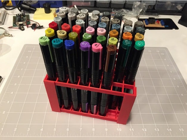 art marker caddy strumenti di disegno copic organizzatore prismacolor 3D print model - Mito3D