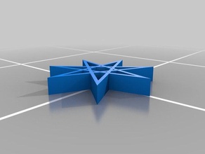 my customized 7 pt star polygon math art 3d print model - Mito3D