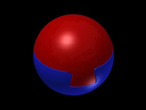 Schwalbenschwanz-ball Spielzeug & Spiele ball Schwalbenschwanz sphere twist 3d print model - Mito3D