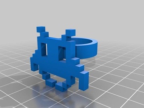 meine kundengebundener pixel-Kunst-ring, entwerfen Sie Ihre eigenen Ringe kundengebundene 3d print model - Mito3D
